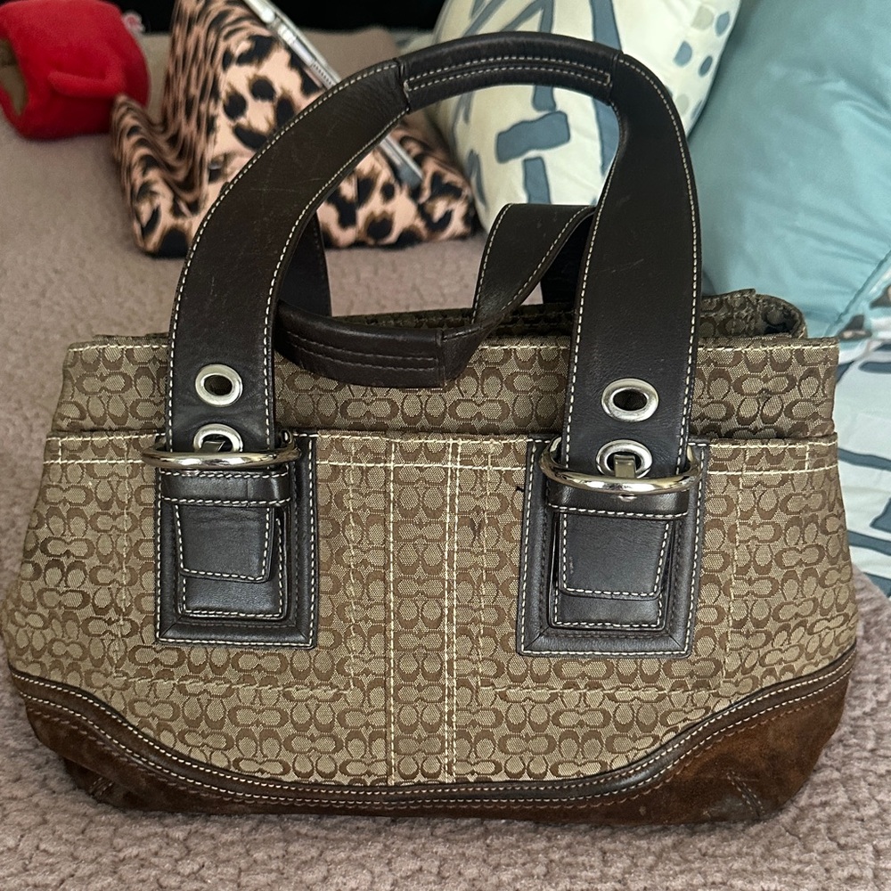 Coach Brown small c’s Patterned Women's Bag